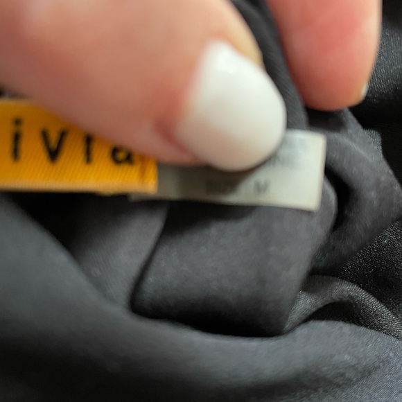 Alice and Olivia draped black Mini dress size medium - Picture 4 of 4